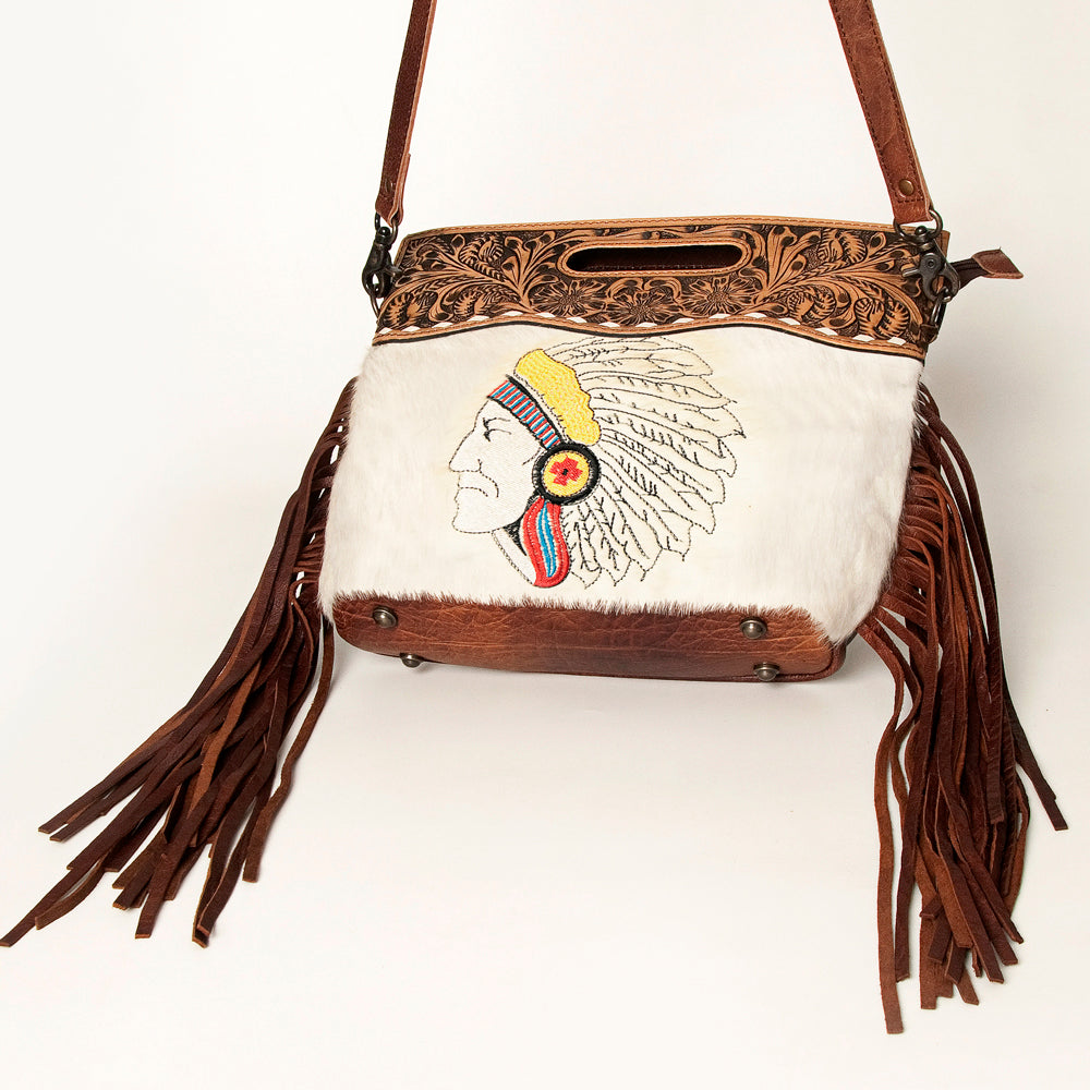 American Darling Clutch Hand Tooled Hair on Genuine Leather Western Women Bag Handbag Purse | Purses for Cute
