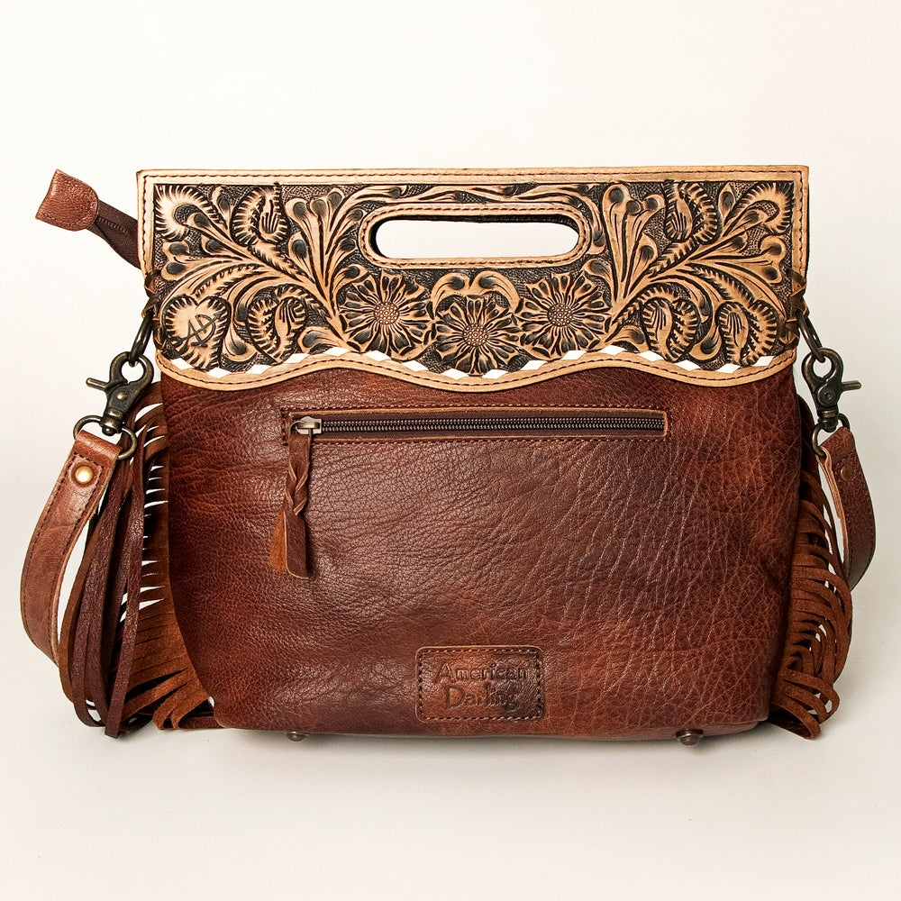 American Darling Clutch Hand Tooled Hair on Genuine Leather Western Women Bag Handbag Purse | Purses for Cute