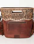 American Darling Clutch Hand Tooled Hair on Genuine Leather Western Women Bag Handbag Purse | Purses for Cute