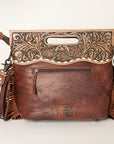 American Darling Clutch Hand Tooled Hair on Genuine Leather Western Women Bag Handbag Purse | Purses for Cute