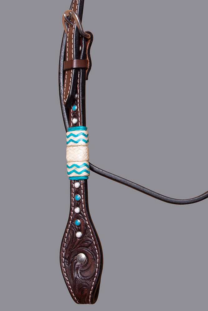 BAR H EQUINE Western Horse Genuine Leather Tack Set Dark Brown