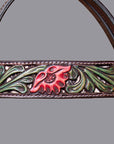 BAR H EQUINE Western Horse Genuine Leather Tack Set Dark Brown