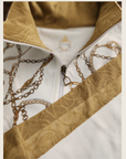 White Print Riding Shirt
