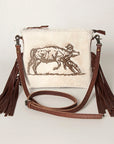 American Darling Small Crossbody Saddle Blanket Genuine Leather women bag western handbag purse