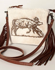 American Darling Small Crossbody Saddle Blanket Genuine Leather women bag western handbag purse