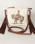 American Darling Small Crossbody Saddle Blanket Genuine Leather women bag western handbag purse