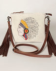 American Darling Small Crossbody Saddle Blanket Genuine Leather women bag western handbag purse