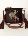 American Darling Small Crossbody Saddle Blanket Genuine Leather women bag western handbag purse
