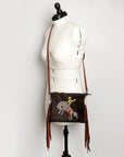 American Darling Small Crossbody Saddle Blanket Genuine Leather women bag western handbag purse