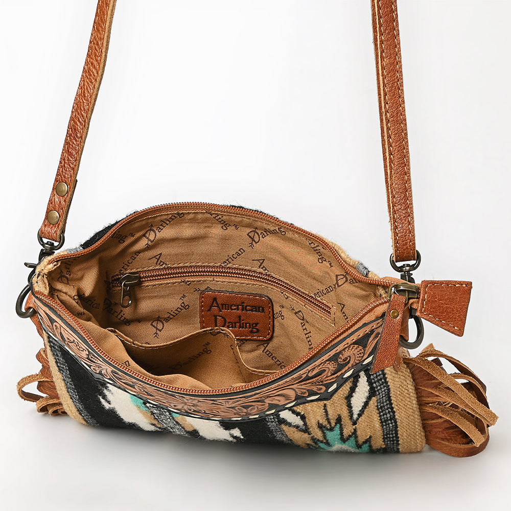 American Darling Saddle Blanket Genuine Leather Women Bag Western Handbag Purse