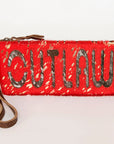 American Darling ADBG344CO Wristlet Hair On Genuine Leather women bag western handbag purse