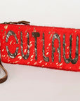 American Darling ADBG344CO Wristlet Hair On Genuine Leather women bag western handbag purse