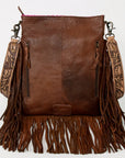 American Darling ADBGS192AR Messenger Hair-On Genuine Leather Women Bag Western Handbag Purse