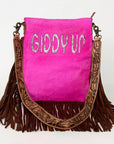 American Darling ADBGS192AS Messenger Hair-On Genuine Leather Women Bag Western Handbag Purse
