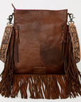 American Darling ADBGS192AS Messenger Hair-On Genuine Leather Women Bag Western Handbag Purse
