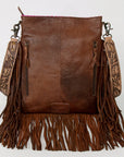 American Darling ADBGS192AT Messenger Hair-On Genuine Leather Women Bag Western Handbag Purse