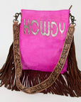 American Darling ADBGS192AT Messenger Hair-On Genuine Leather Women Bag Western Handbag Purse