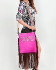 American Darling ADBGS192AU Messenger Hair-On Genuine Leather Women Bag Western Handbag Purse