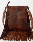 ADBGS192AX American Darling Hand Tooled Hair On Genuine Leather Women Bag Western Handbag Purse