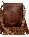 American Darling ADBGS192BB Messenger Hair-On Genuine Leather Women Bag Western Handbag Purse