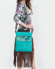 American Darling ADBGS192BD Messenger Hair-On Genuine Leather Women Bag Western Handbag Purse