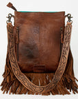American Darling ADBGS192BD Messenger Hair-On Genuine Leather Women Bag Western Handbag Purse
