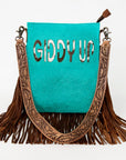 American Darling ADBGS192BE Messenger Hair-On Genuine Leather Women Bag Western Handbag Purse