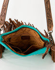 American Darling ADBGS192BE Messenger Hair-On Genuine Leather Women Bag Western Handbag Purse