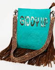 American Darling ADBGS192BE Messenger Hair-On Genuine Leather Women Bag Western Handbag Purse