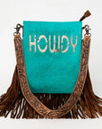ADBGS192BF American Darling Hand Tooled Hair On Genuine Leather Women Bag Western Handbag Purse