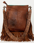 ADBGS192BF American Darling Hand Tooled Hair On Genuine Leather Women Bag Western Handbag Purse