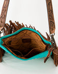 ADBGS192BF American Darling Hand Tooled Hair On Genuine Leather Women Bag Western Handbag Purse