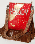 American Darling ADBGS192BI Messenger Hair-On Genuine Leather Women Bag Western Handbag Purse