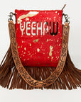 American Darling ADBGS192BJ Messenger Hair-On Genuine Leather Women Bag Western Handbag Purse