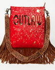 American Darling ADBGS192BK Messenger Hair-On Genuine Leather Women Bag Western Handbag Purse