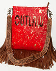 American Darling ADBGS192BK Messenger Hair-On Genuine Leather Women Bag Western Handbag Purse