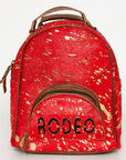 American Darling Hand Tooled Hair On Genuine Leather Women Bag Western Handbag Purse