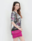 American Darling ADBGS178AD Envelope Hair-On Genuine Leather Women Bag Western Handbag Purse