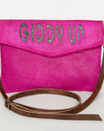 American Darling ADBGS178AD Envelope Hair-On Genuine Leather Women Bag Western Handbag Purse