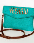 American Darling ADBGS178AQ Envelope Hair-On Genuine Leather Women Bag Western Handbag Purse