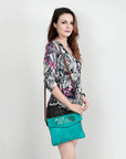American Darling ADBGS178AR Envelope Hair-On Genuine Leather Women Bag Western Handbag Purse