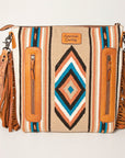American Darling ADBGZ640 Signature Crossbody Hand Tooled Saddle Blanket Genuine Leather Women Bag Western Handbag Purse
