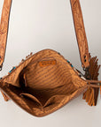 American Darling ADBGZ640 Signature Crossbody Hand Tooled Saddle Blanket Genuine Leather Women Bag Western Handbag Purse