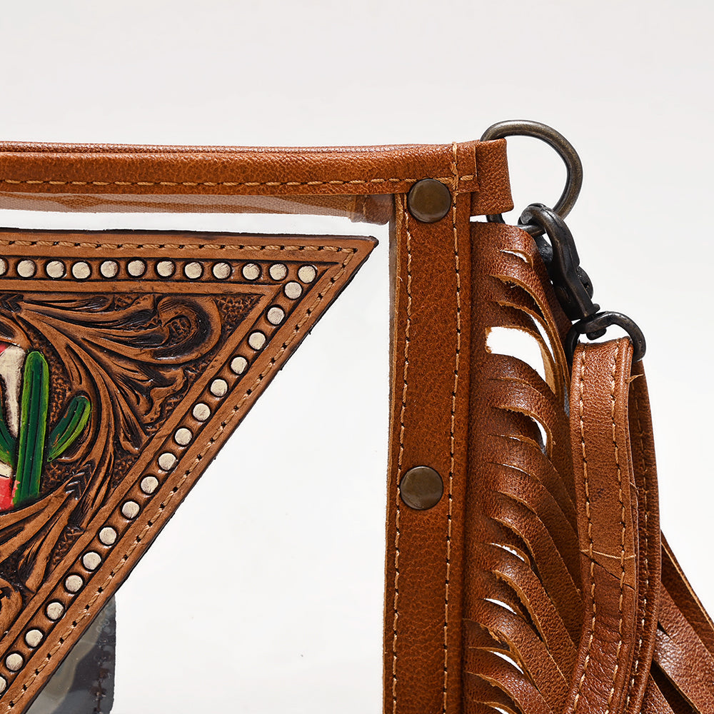 American Darling Clear Bag Hand Tooled Genuine Leather Women Bag Western Handbag Purse