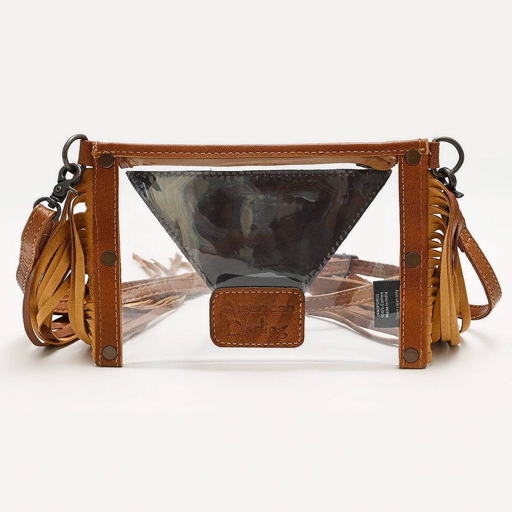 American Darling Clear Bag Hand Tooled Genuine Leather Women Bag Western Handbag Purse