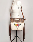 American Darling Clutch Hand Tooled Hair on Genuine Leather Western Women Bag Handbag Purse | Purses for Cute
