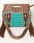American Darling Clutch Hand Tooled Hair on Genuine Leather Western Women Bag Handbag Purse | Purses for Cute