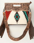 American Darling Clutch Hand Tooled Hair on Genuine Leather Western Women Bag Handbag Purse | Purses for Cute