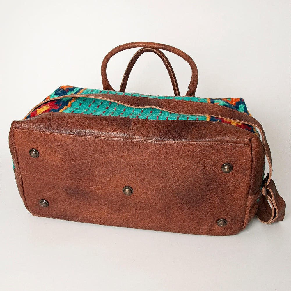American Darling Duffel Saddle Blanket Genuine Leather Women Bag Western Handbag Purse