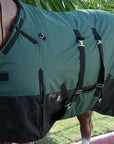 Hilason 600D Winter Waterproof Horse Turnout Blanket Belly Wrap Hunter Green